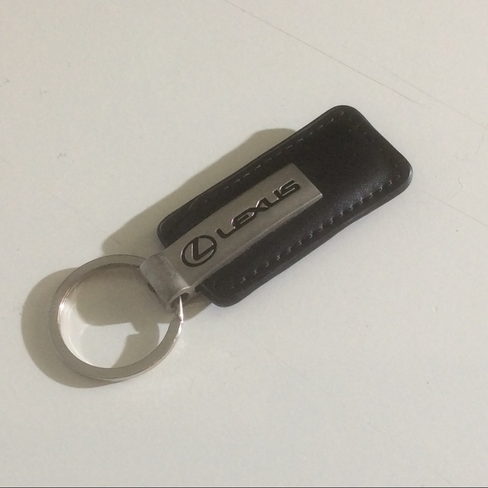 Lexus Black Key Chain Silver Ring Chicago Dealer